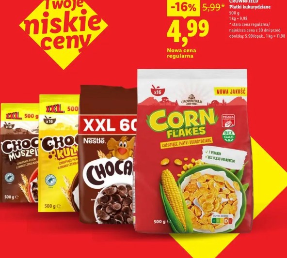 Crownfield Płatki kukurydziane