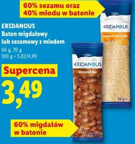 Eridanous Baton migdałowy lub sezamowy z miodem