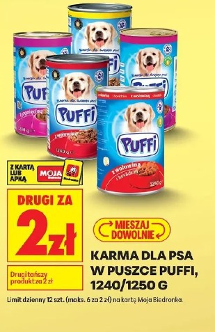 Karma dla psa w puszce Puffi