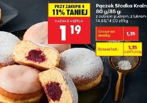 Pączek Słodka Kraina z cukrem pudrem