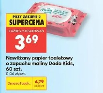 Dada Kids nawilżany papier toaletowy o zapachu maliny
