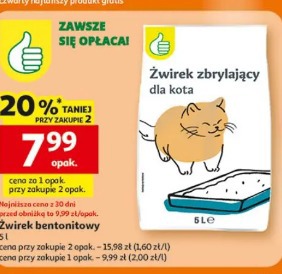 Żwirek zbrylający dla kota
