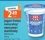 Jogurt Polski naturalny/owocowy/waniliowy Mlekovita