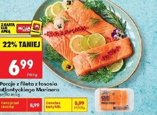 Porcje z fileta z łososia atlantyckiego Marinero