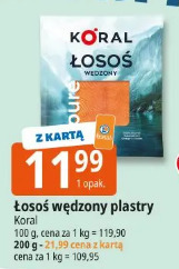 Łosoś wędzony plastry Koral