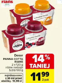 Deser PANNA COTTA RIANS różne rodzaje
