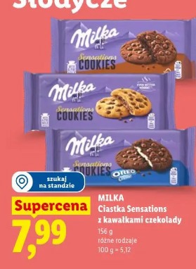 Milka Ciastka Sensations z kawałkami czekolady