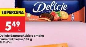 Delicje Szampańskie o smaku truskawkowym