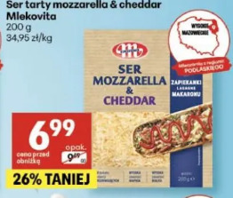 Ser tarty mozzarella & cheddar Mlekovita