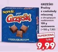 Grześki Praliny z czekolady mlecznej z chrupiącym nadzieniem