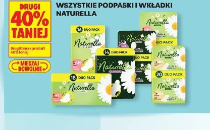 Wszystkie podpaski i wkładki Naturella