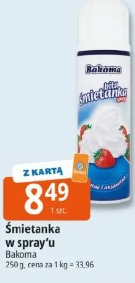 Śmietanka w spray'u Bakoma
