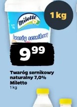 Twaróg sernikowy naturalny 7,0% Miletto