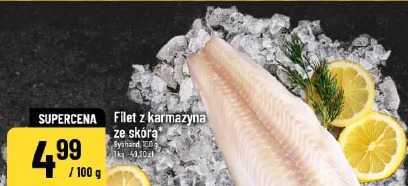 Filet z karmazyna ze skórą