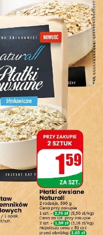 Płatki owsiane błyskawiczne Naturall
