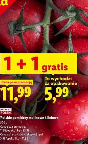 Polskie pomidory malinowe kiściowe