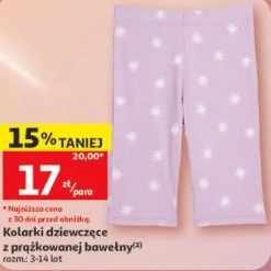 Kolarki dziewczęce z prążkowanej bawełny