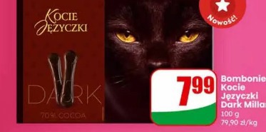 Bombonierka Kocie Języczki Dark Millano