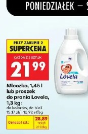 Mleczko, 1,45 l lub proszek do prania Lovela, 1,3 kg