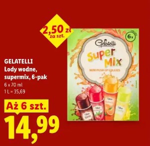 Gelatelli Lody wodne, supermix, 6-pak