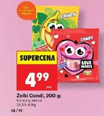 Żelki Candi: banany, serca