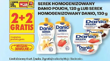 Serek homogenizowany Danio pouch lub serek homogenizowany Danio