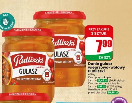 Danie gulasz wieprzowo-wołowy Pudliszki