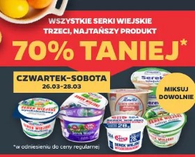 Wszystkie serki wiejskie trzeci, najtańszy produkt