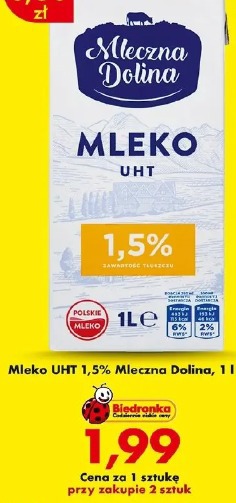Mleko UHT 1,5% Mleczna Dolina