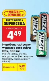 Napój energetyczny w puszce zero cukru Dzik