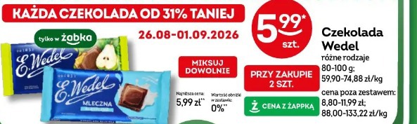 Czekolada Wedel różne rodzaje