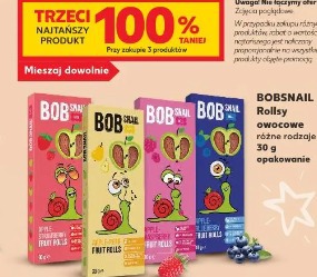 Bobsnail rollsy owocowe różne rodzaje 30 g opakowanie