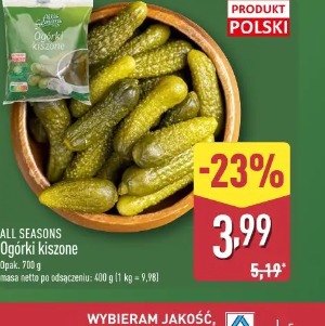 ALL SEASONS Ogórki kiszone
