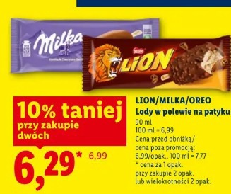 Lion/Milka/Oreo Lody w polewie na patyku