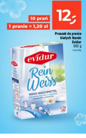 Proszek do prania białych tkanin Evidur