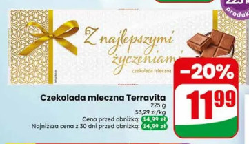 Czekolada mleczna Terravita