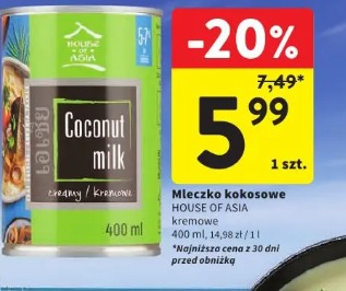 Mleczko kokosowe House of Asia kremowe