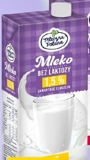 Mleko UHT bez laktozy 1,5% Mleczna Polana