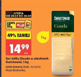Ser żółty Gouda w plastrach Światowid