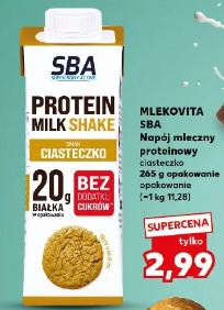 Mlekovita SBA Napój mleczny proteinowy ciasteczko