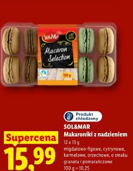 Sol&Mar Makaroniki z nadzieniem migdałowo-figowe, cytrynowe, karmelowe, orzechowe, o smaku granatu i pomarańczowe