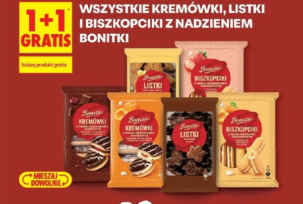 Wszystkie kremówki, listki i biszkopciki z nadzieniem Bonitki
