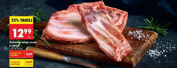 Żeberka wieprzowe trójkąt