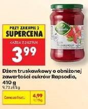 Dżem truskawkowy o obniżonej zawartości cukrów Rapsodia