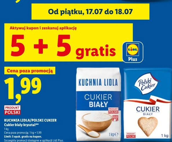 Kuchnia Lidla/Polski Cukier Cukier biały kryształ