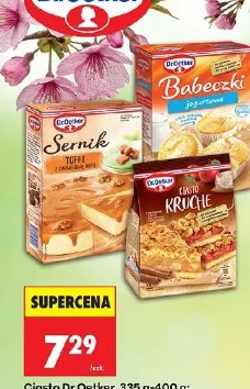 Ciasto Dr.Oetker: ciasto kruche, sernik toffi, babeczki jogurtowe, babka o smaku cytrynowym