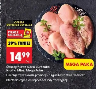 Świeży filet z piersi kurczaka Kraina Mięs Mega Paka