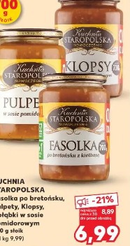 Kuchnia Staropolska Fasolka po bretońsku, Pulpety, Klopsy, Gołąbki w sosie pomidorowym