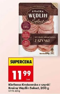 Kiełbasa Krakowska z szynki Kraina Wędlin Select