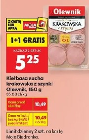 Kiełbasa sucha krakowska z szynki Olewnik